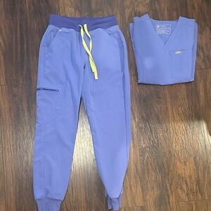 Figs (set) high waisted set and shirt